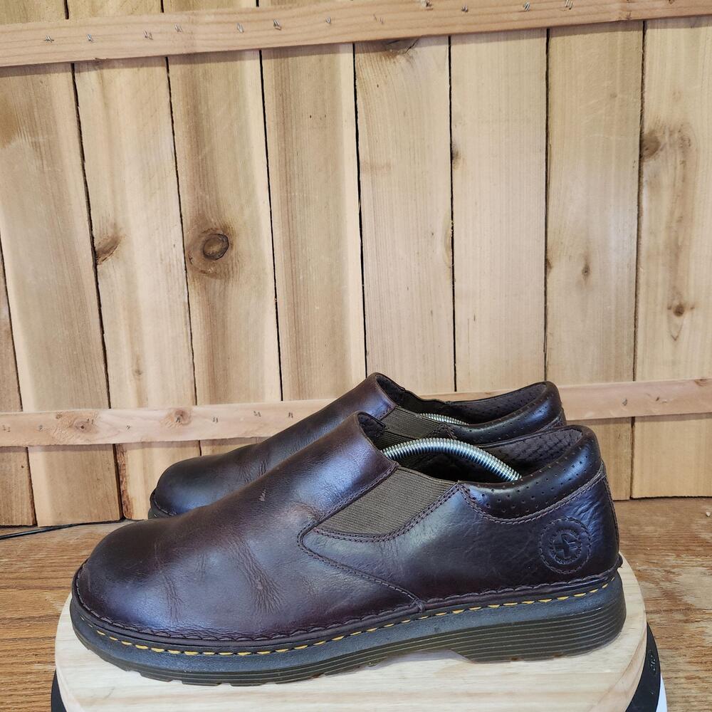 Dr. Martens Orson Shoes Mens 13 Brown Leather Slip On Comfort Walking Casual